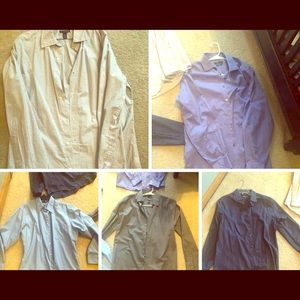 Five large slim fit button up dress shirts (mens)